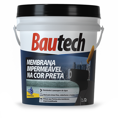 Bautech Membrana Impermeável Preta